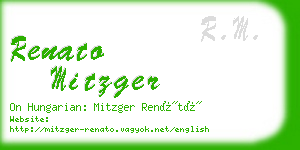 renato mitzger business card